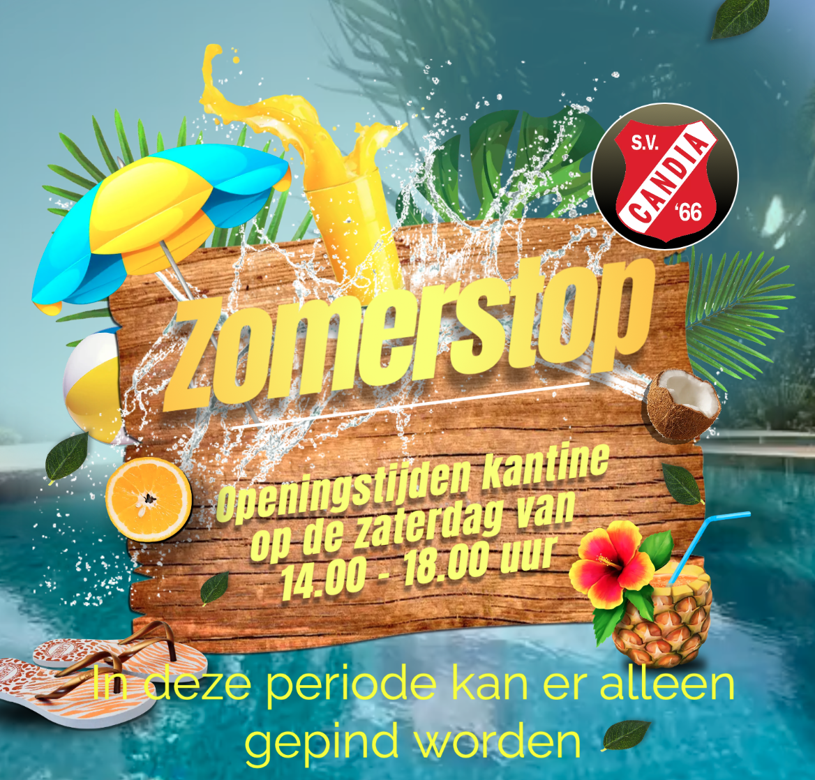 Kantine beperkt geopend.